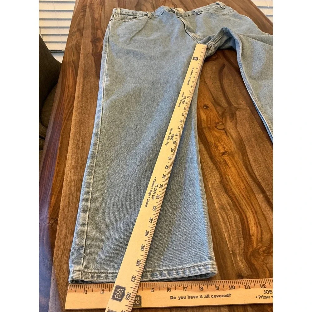 Levi Strauss Signature Mens 44x30 Light Wash Regular Fit 100 Cotton Jeans